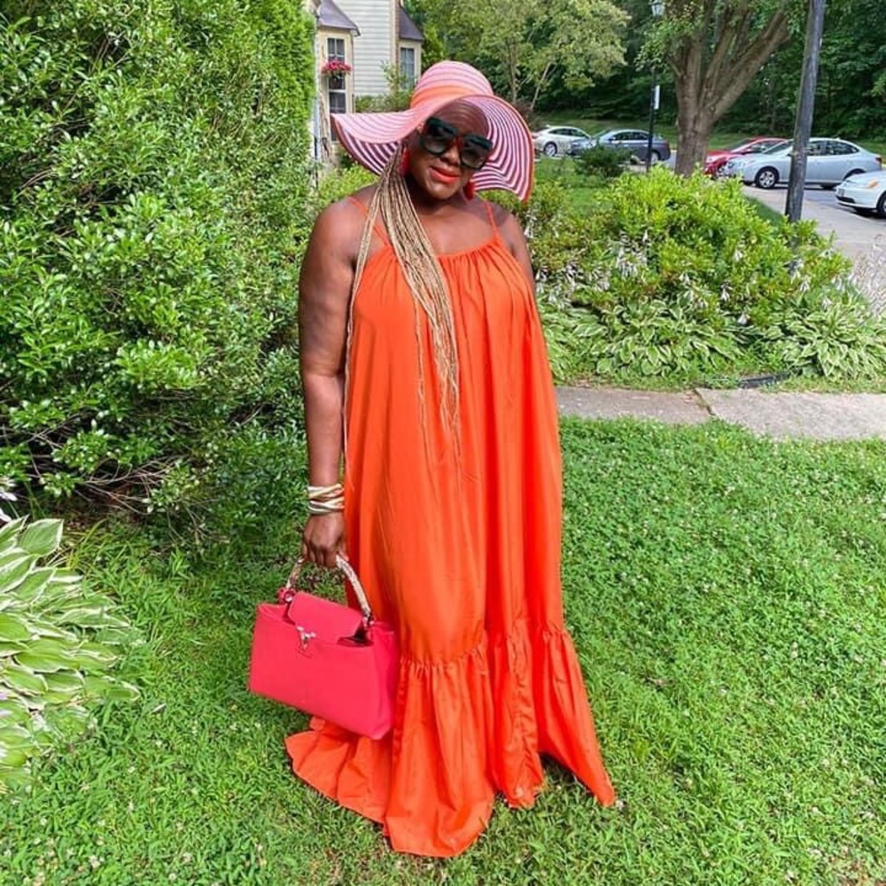 Orange maxi dress